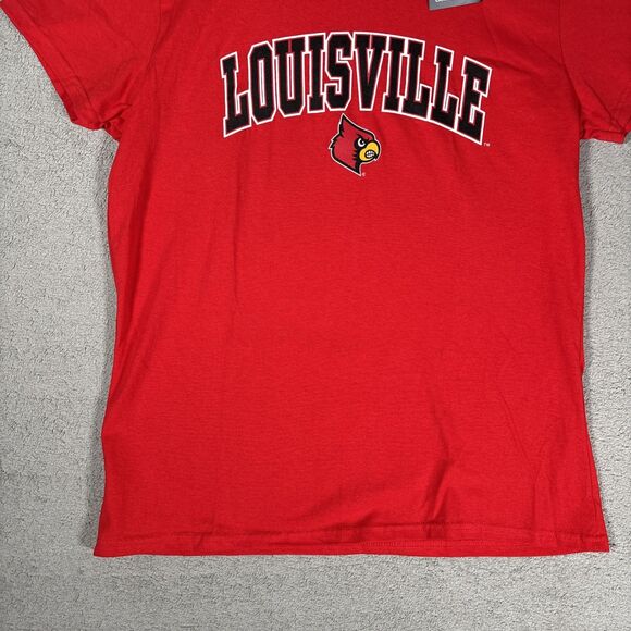 NWT Louisville Cardinals T Shirt‎ Women’s Size L Red Fanatics NCAA University - Picture 3 of 9